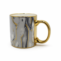 Cuire Golden Marble Ceramic Coffee Mug | Mug for Him & Her | Perfect for Gifting | 330ml (Set of 1)
