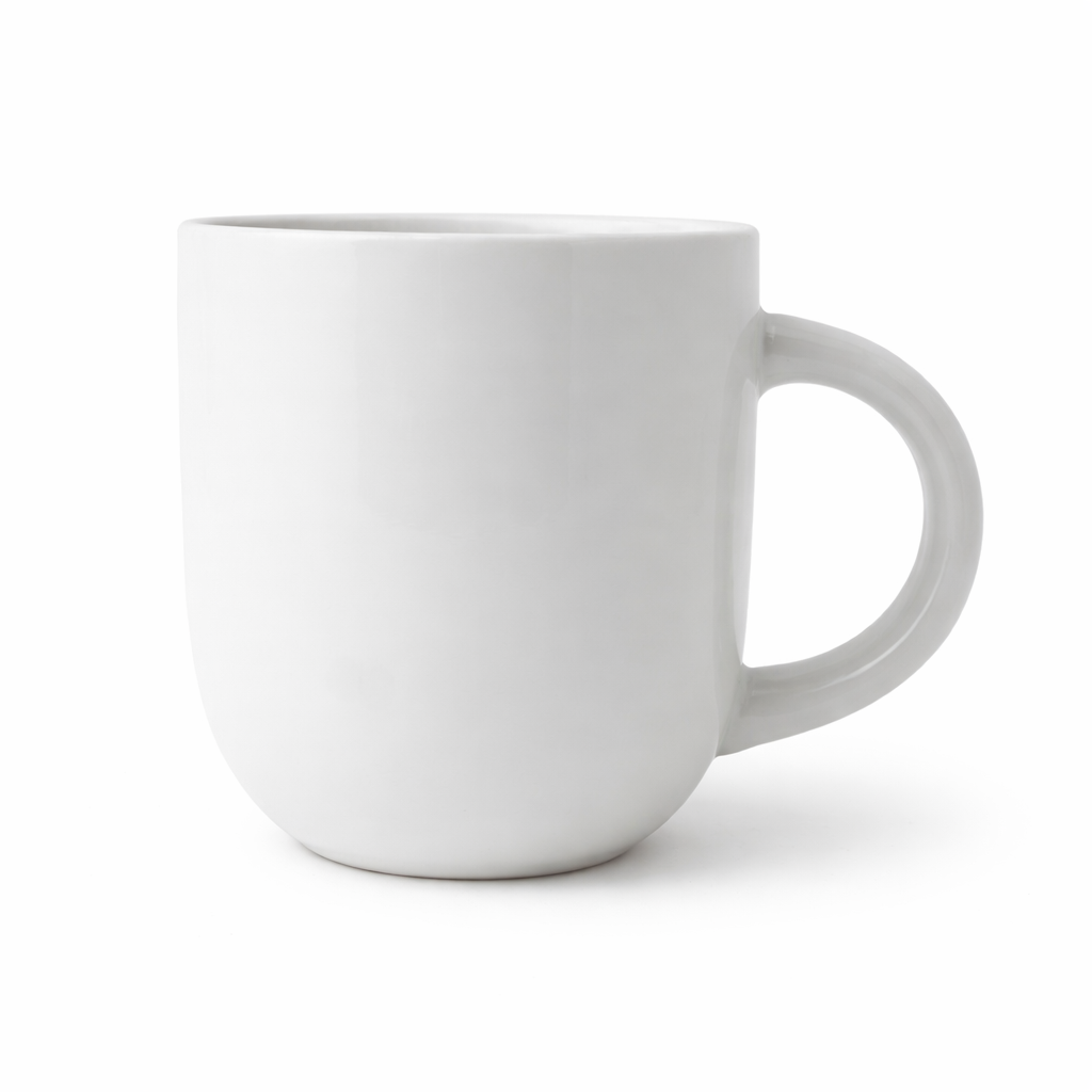 Cuire Solid White Ceramic Coffee Mug | Mug for Him & Her | Perfect for Gifting | 250ml (Set of 1)