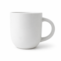 Cuire Solid White Ceramic Coffee Mug | Mug for Him & Her | Perfect for Gifting | 250ml (Set of 1)