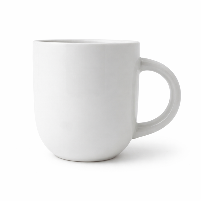Cuire Solid White Ceramic Coffee Mug | Mug for Him & Her | Perfect for Gifting | 250ml (Set of 1)