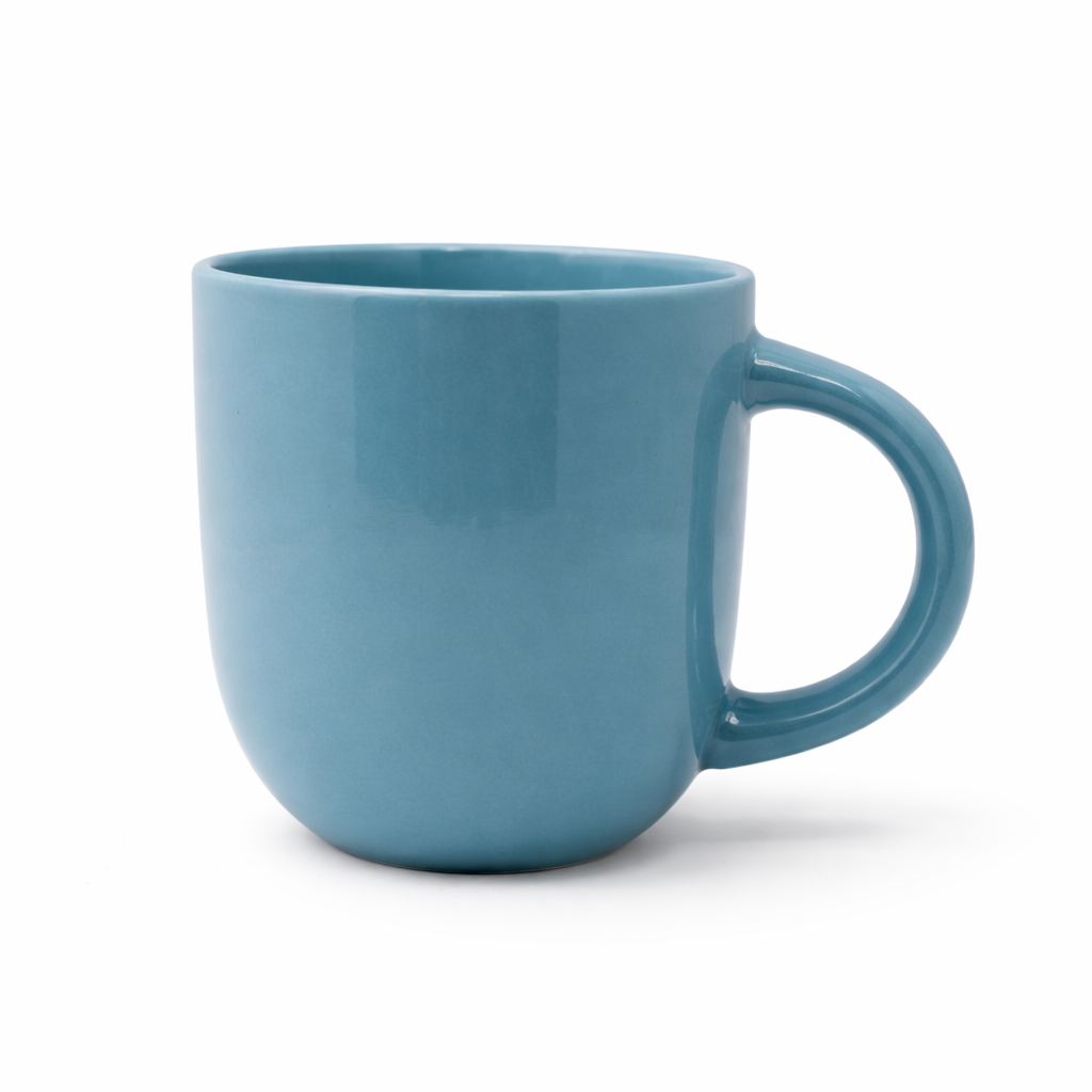 Cuire Solid Blue Colour Ceramic Coffee Mug | Mug for Him & Her | Perfect for Gifting | 250ml (Set of 1)
