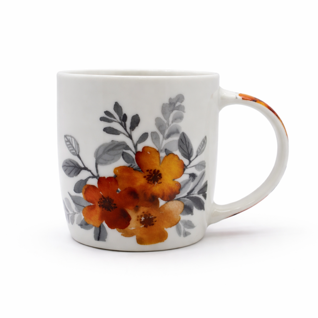 Cuire Floral Ceramic Coffee Mug | Mug for Him & Her | Perfect for Gifting | 350ml (Set of 1)