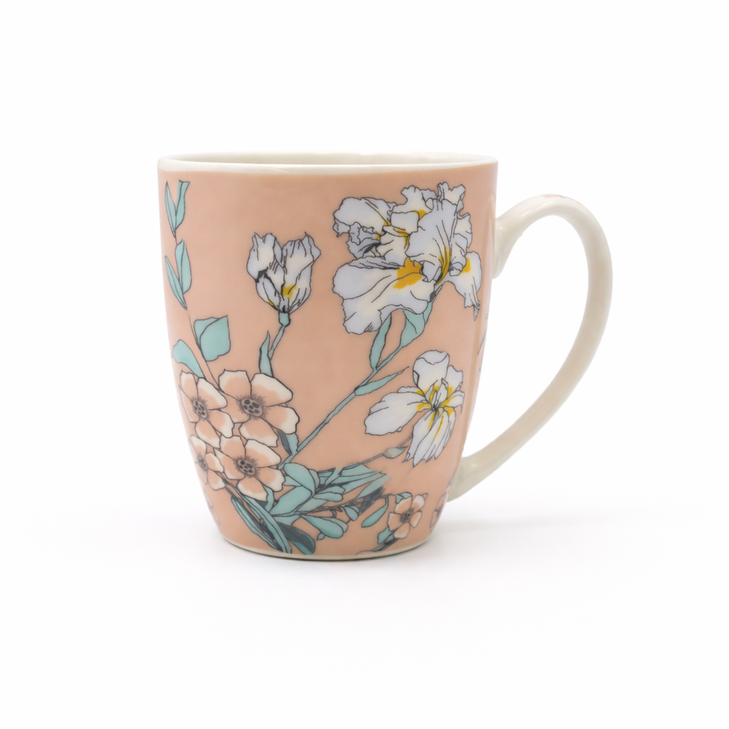 Cuire Floral Ceramic Coffee Mug | Mug for Him & Her | Perfect for Gifting | 350ml (Set of 1)