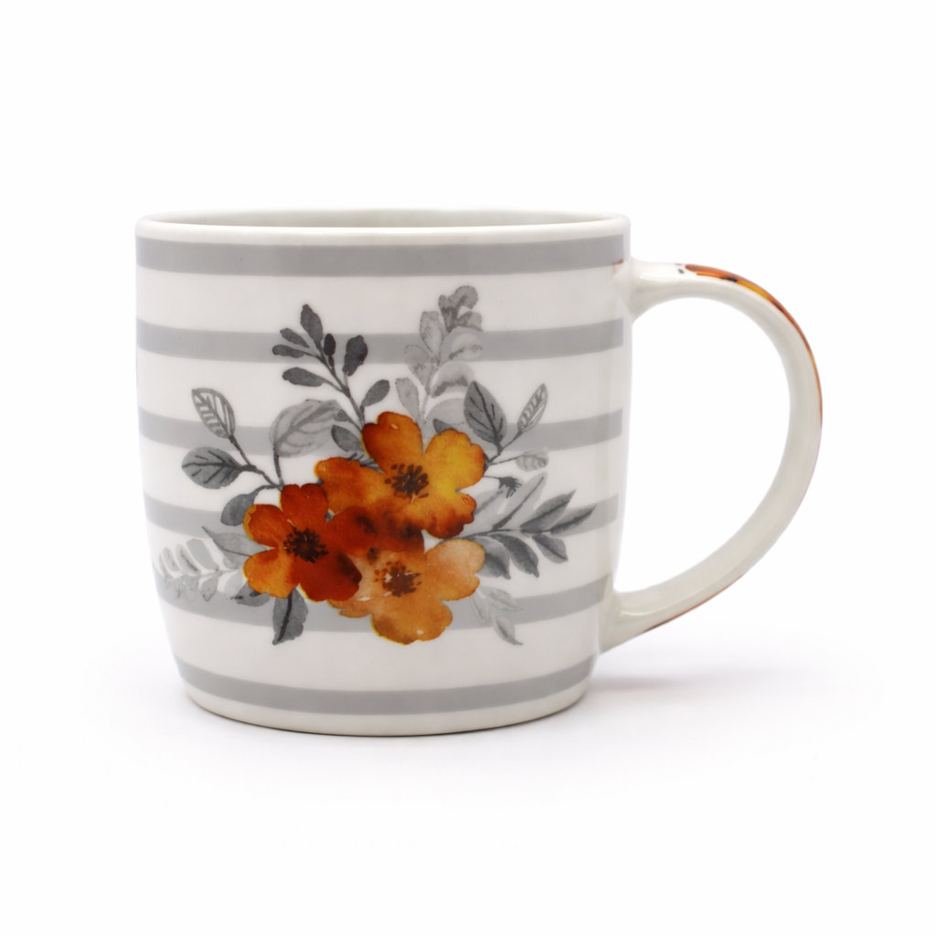 Cuire Floral Ceramic Coffee Mug | Mug for Him & Her | Perfect for Gifting | 350ml (Set of 1)