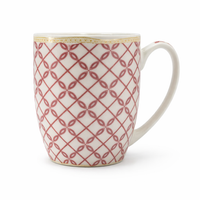 Cuire Lattice Ceramic Coffee Mug | Mug for Him & Her | Perfect for Gifting | 370ml (Set of 1)