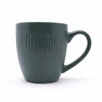 Cuire Ribbed Green Coloured Coffee Mug | Mug for Him & Her | Perfect for Gifting | 510ml (Set of 1)