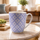 Cuire Lattice Ceramic Coffee Mug | Mug for Him & Her | Perfect for Gifting | 370ml (Set of 1)