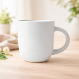 Cuire Solid White Ceramic Coffee Mug | Mug for Him & Her | Perfect for Gifting | 250ml (Set of 1)