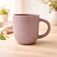 Cuire Solid Mauve Colour Ceramic Coffee Mug | Mug for Him & Her | Perfect for Gifting | 250ml (Set of 1)