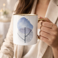 Cuire Golden Watercolour Design Ceramic Coffee Mug | Mug for Him & Her | Perfect for Gifting | 360ml (Set of 1)