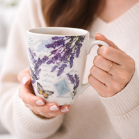 Cuire Ceramic Floral Coffee Mug | Mug for Him & Her | Perfect for Gifting | 350ml (Set of 1)
