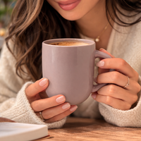 Cuire Solid Mauve Colour Ceramic Coffee Mug | Mug for Him & Her | Perfect for Gifting | 250ml (Set of 1)