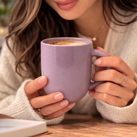 Cuire Solid Lavender Colour Ceramic Coffee Mug | Mug for Him & Her | Perfect for Gifting | 250ml (Set of 1)