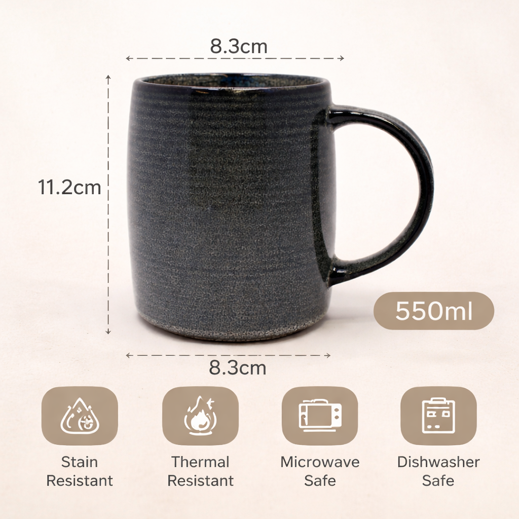 Cuire Ceramic Coffee Mug | Mug for Him & Her | Perfect for Gifting | 550ml (Set of 1)