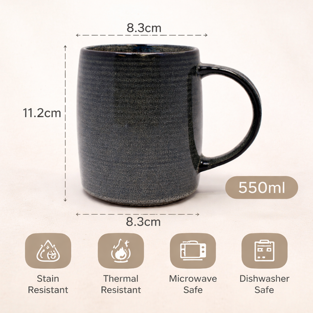 Cuire Ceramic Coffee Mug | Mug for Him & Her | Perfect for Gifting | 550ml (Set of 1)